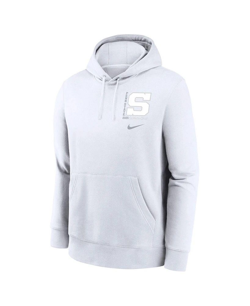 Nike Men's White Penn State Nittany Lions 2025 Out Club Fleece Pullover Hoodie