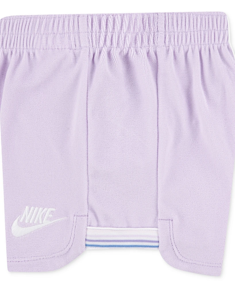 Nike Toddler Girls Let's Roll Towel Terry T-Shirt & Shorts, 2 Piece Set