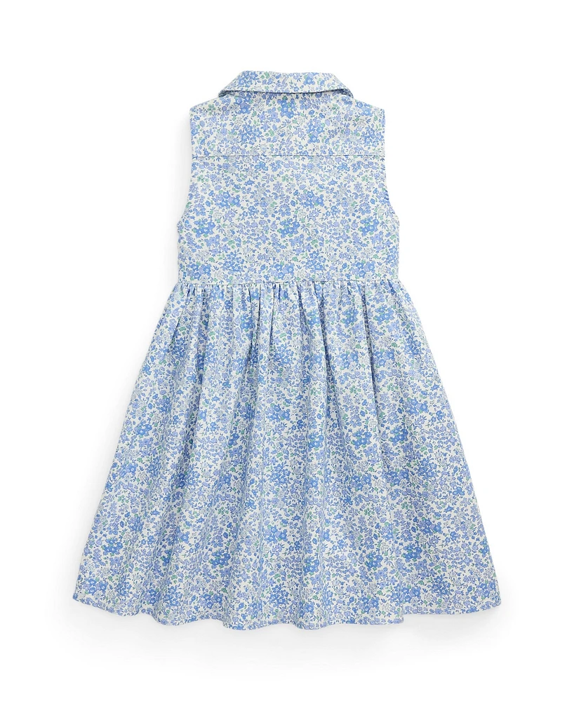 Polo Ralph Lauren Toddler and Little Girls Floral Oxford Shirtdress