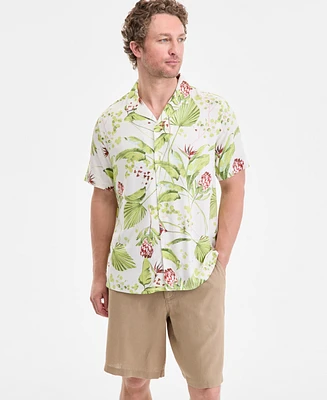 Club Room Men's Elevated Kurt Regular-Fit Floral Button-Down Camp Shirt, Exclusively at Macy's