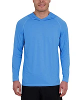 Spyder Men's Long Sleeve Shadow Stripe Rashguard Swim Hoodie