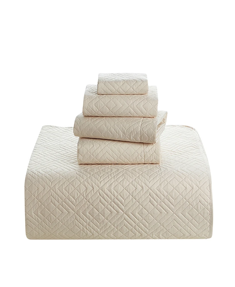 Nestl Diamond Embossed 5-Pc. Quilt Set, King/California King