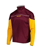Adidas Men's Maroon Arizona State Sun Devils Aeroready Knit Quarter-Snap Jacket