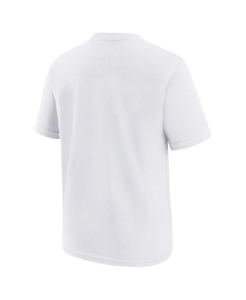 Nike Big Boys and Girls White Colorado Rockies 2025 City Connect Wordmark T-Shirt
