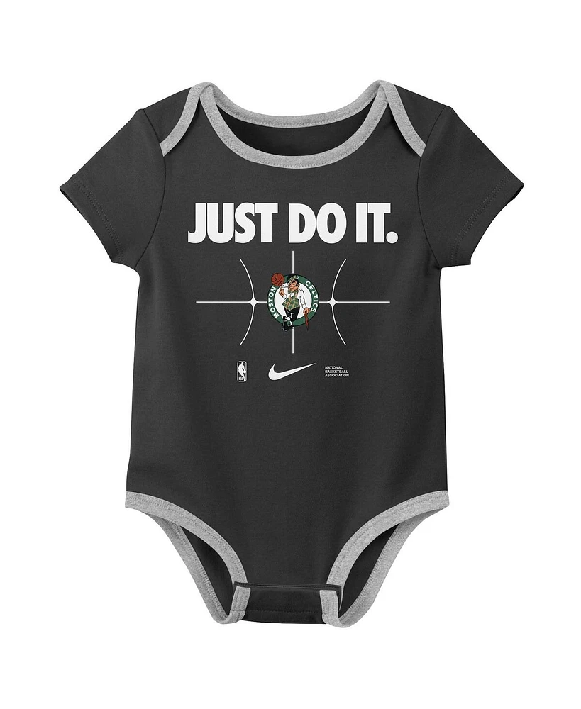 Nike Baby Boys and Girls 2-Pack Kelly Green/Black Boston Celtics Just Do It Bodysuit Set