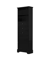 Casainc 67.3"H Tall Cabinet with 3 Drawers, Adjustable Shelves