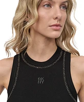 Dkny Jeans Women's Studded Crewneck Tank