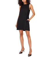 Msk Women's Solid-Color Sleeveless Shift Mini Dress