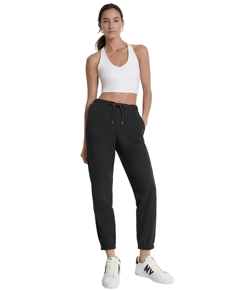 Dkny Sport Women's Cotton-Blend Tie-Waist Joggers
