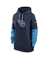 Nike Women's Navy Tennessee Titans 2024 Sideline Essential Fleece Pullover Hoodie