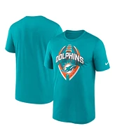 Nike Men's Aqua Miami Dolphins Legend Icon Performance T-Shirt