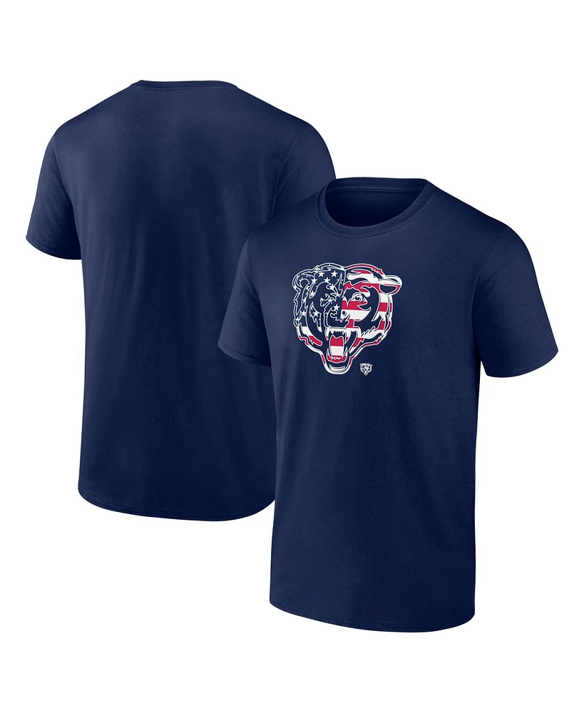 Logo Athletic Men's Navy Chicago Bears Americana T-Shirt