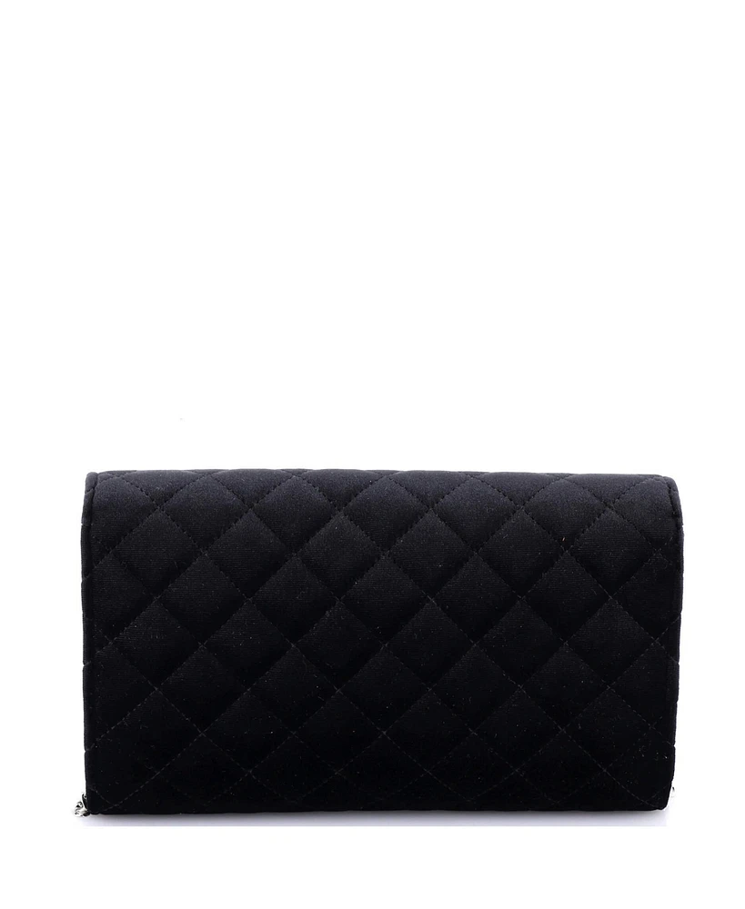Pre-Owned Versace La Medusa Chain Clutch Quilted Velvet