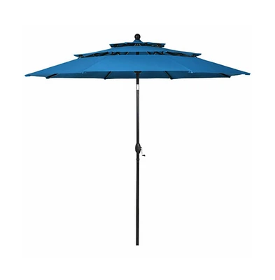 10 Feet 3 Tier Outdoor Patio Umbrella with Double Vented