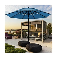 10 Feet 3 Tier Outdoor Patio Umbrella with Double Vented