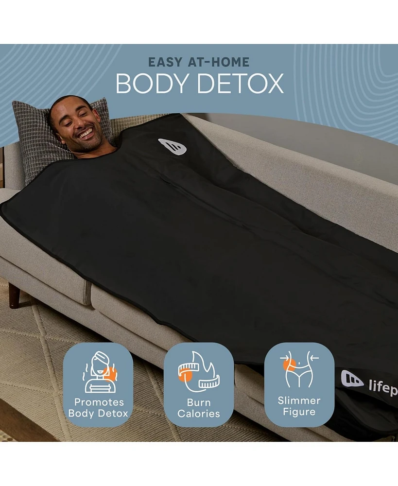 Lifepro RejuvaWrap Infrared Sauna Blanket – Portable Far Infrared Home Sauna for Detox, Muscle Recovery & Relaxation with Adjustable Heat Setti