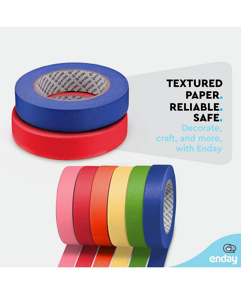 Enday Colored Masking Tape (6 Pack) 1080 Ft x 1 in