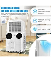 12000 Btu(Ashrae) Dual Hose Portable Air Conditioner with Remote Control