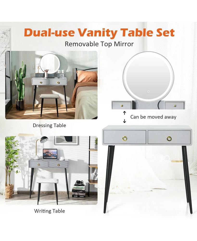 Vanity Table Set with Mirror