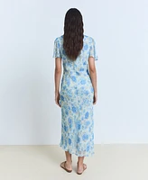 Mango Women's Short Sleeves Floral Dress