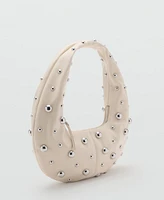 Mango Women's Studded Shoulder Bag