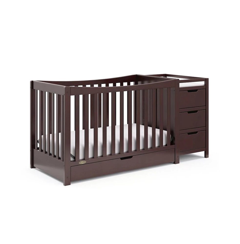 Graco Remi All-in-One Convertible Crib with Drawer and Changer (Espresso)