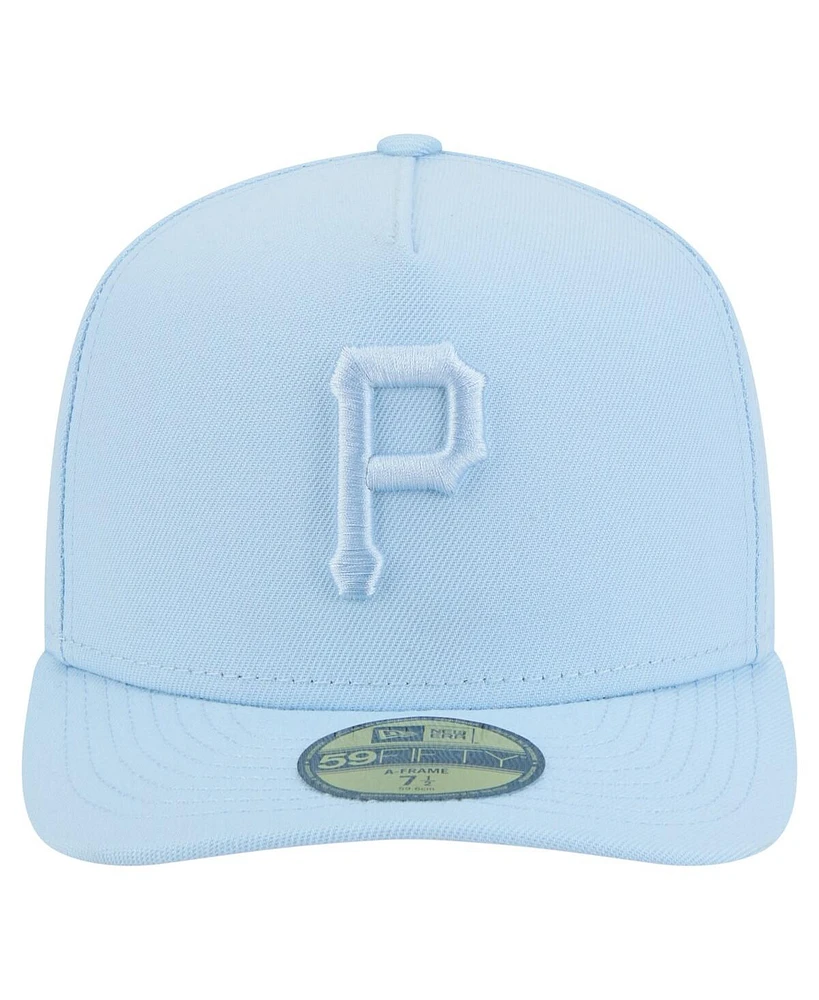New Era Men's Light Blue Pittsburgh Pirates Color Pack A-Frame 59FIFTY Fitted Hat