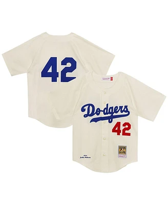 Mitchell & Ness Toddler Jackie Robinson Cream Brooklyn Dodgers 1955 Authentic Jersey