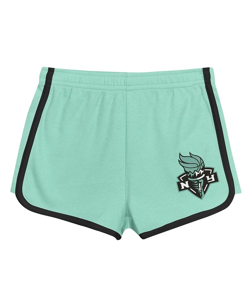 Outerstuff Toddler 2-Piece Mint New York Liberty Double Run T-Shirt and Shorts Set