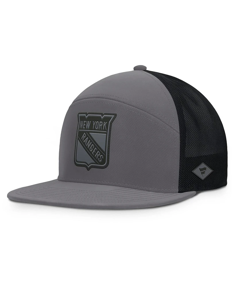 Fanatics Men's Charcoal New York Rangers Fairweather Adjustable Hat
