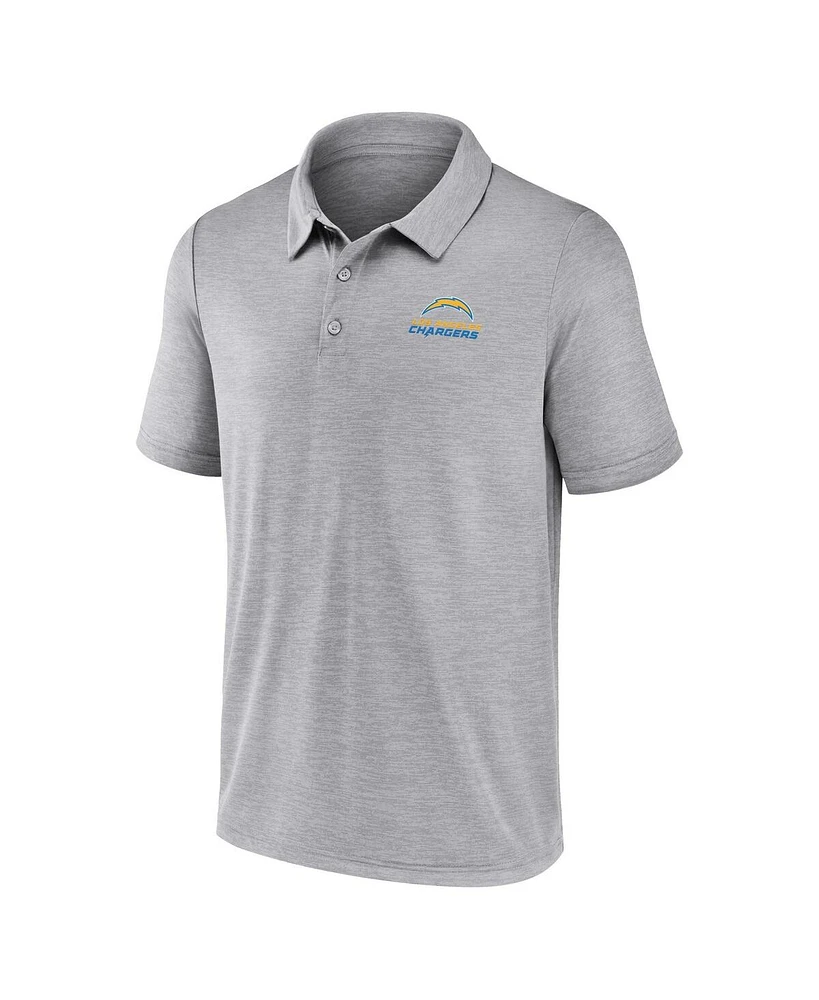 Fanatics Men's Gray Los Angeles Chargers Making Waves Polo Shirt