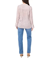 Vince Camuto Women's V-Neck Long-Bell-Sleeve Top