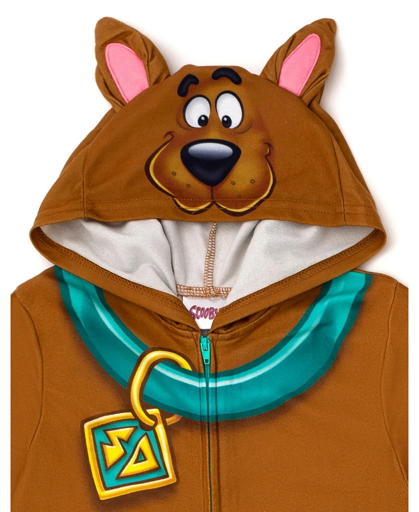 Scooby Doo Toddler Boys Warner Bros. Fleece Zip Up Cosplay Pajama Coverall