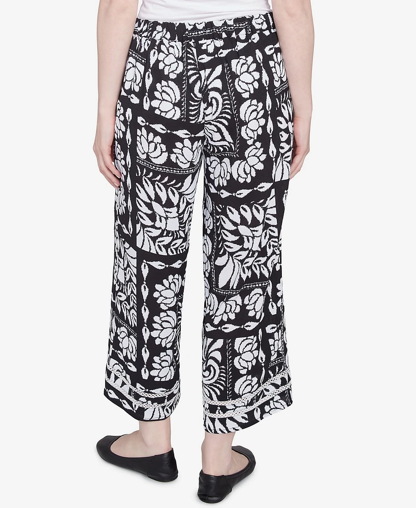 Ruby Rd. Petite Lotus Patchwork Crepe Capri Pants