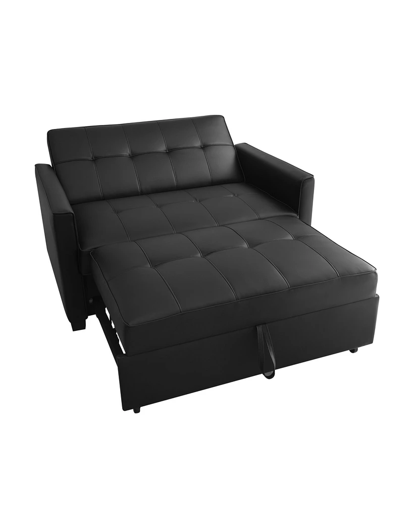 Gold Sparrow 51" Faux Leather Chandler Convertible Loveseat Bed, Created for Macy's