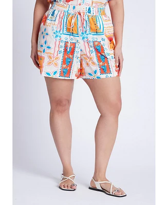 Eloquii Women's Pull On Printed Short