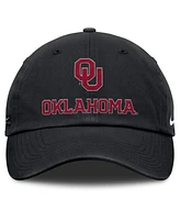 Nike Men's Black Oklahoma Sooners 2025 Sideline Club Adjustable Hat
