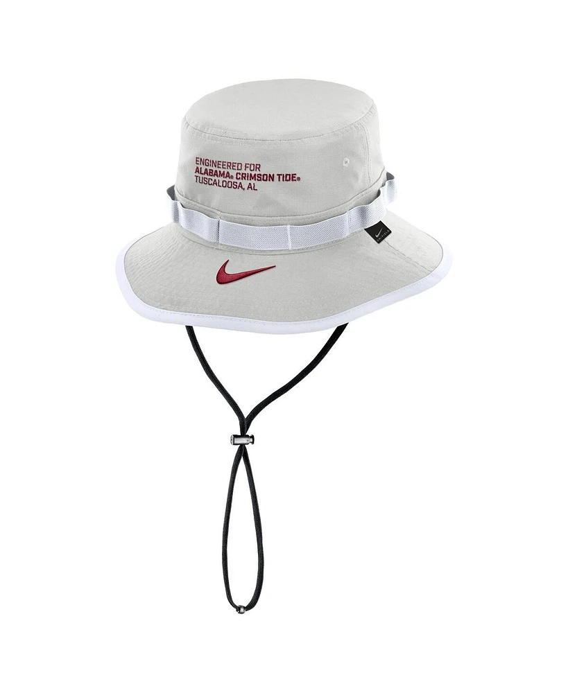 Nike Men's Gray Alabama Crimson Tide 2025 Sideline Apex Boonie Bucket Hat