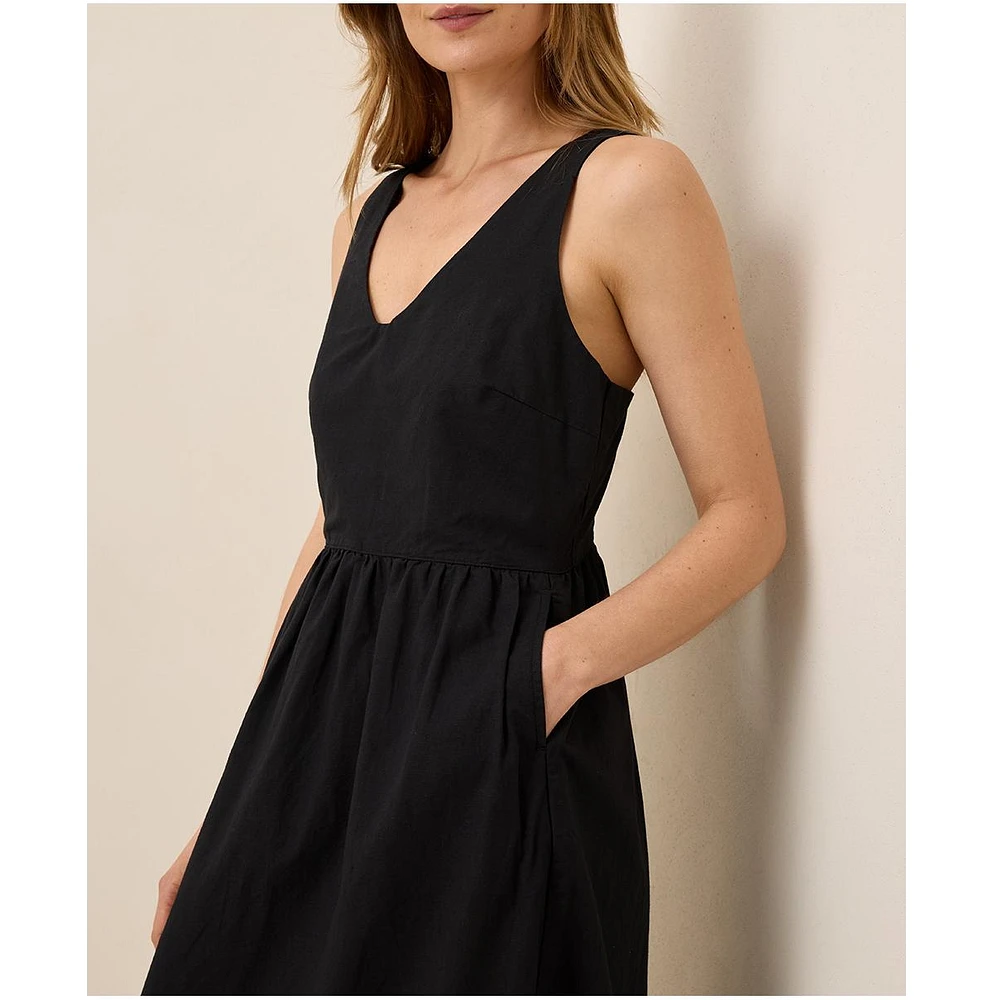 Pact Women's Organic Cotton Canopy Linen Blend Easy Tank Dress