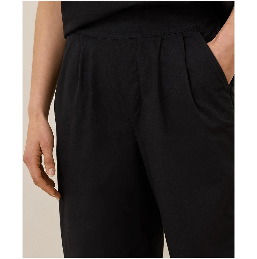 Pact Women's Organic Cotton Canopy Linen Blend Pleated Trouser