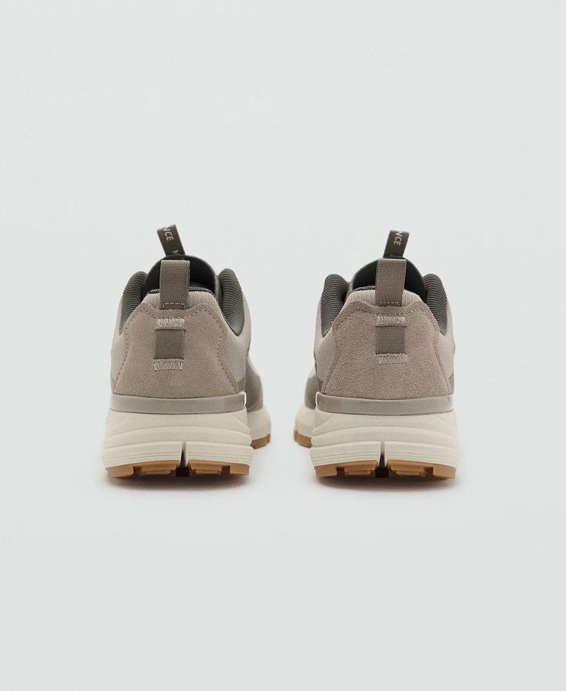 Mango Men's Lace-Up Panel Sneakers