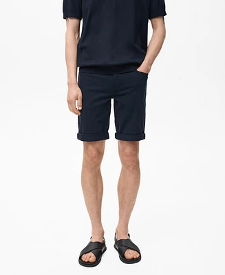 Mango Men's Slim-Fit Denim Bermuda Shorts