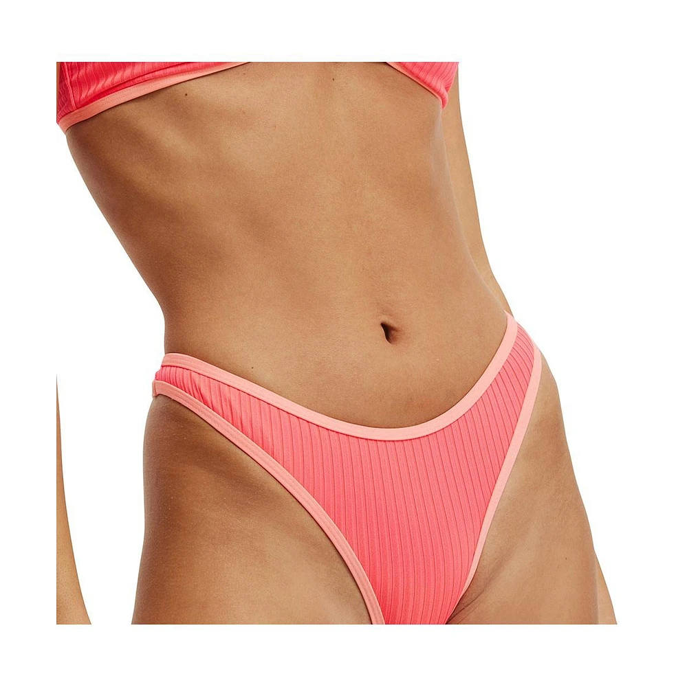 Cotton On Women's Refined High Side Brazilian Bikini Bottom