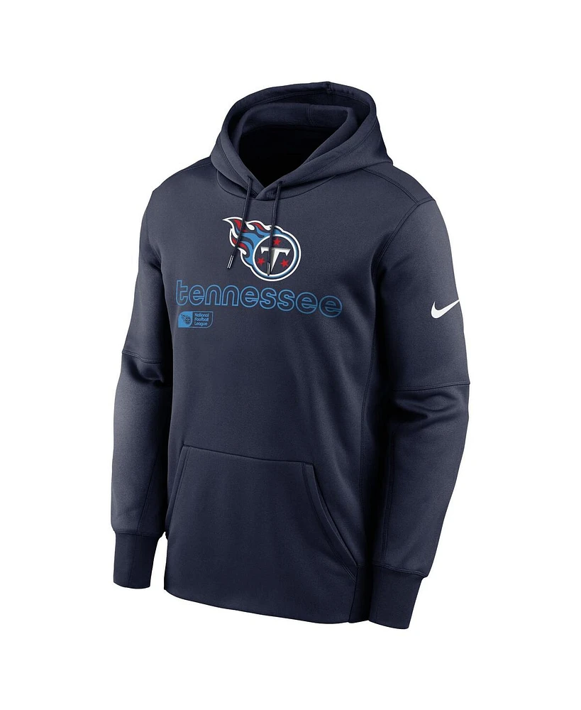 Nike Men's Navy Tennessee Titans Performance Pullover Hoodie