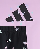 adidas Baby Girls 2-Piece Back Pleat T-Shirt and Bike Shorts Set
