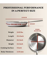 Alva Maestro 9.5" 5-Ply Stainless Steel Frying Pan