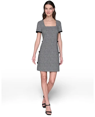 Karl Lagerfeld Paris Women's Millenium Knit Tweed A-Line Dress