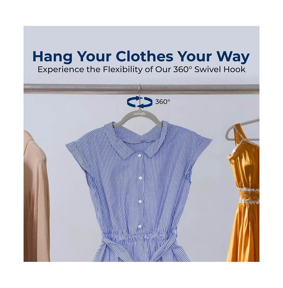 SereneLife Pack Velvet Hangers - Non-Slip