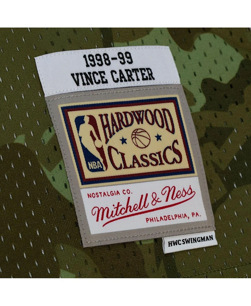 Mitchell & Ness Men's Vince Carter Camo Toronto Raptors Hardwood Classics 1998/99 Ghost Green Swingman Jersey