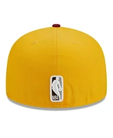 New Era Men's Yellow/Red Philadelphia 76ers Fall Leaves 2-Tone 59FIFTY Fitted Hat
